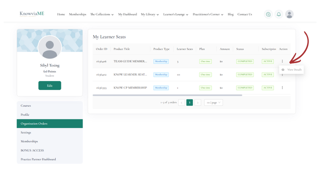 Step 3: Open the order's details